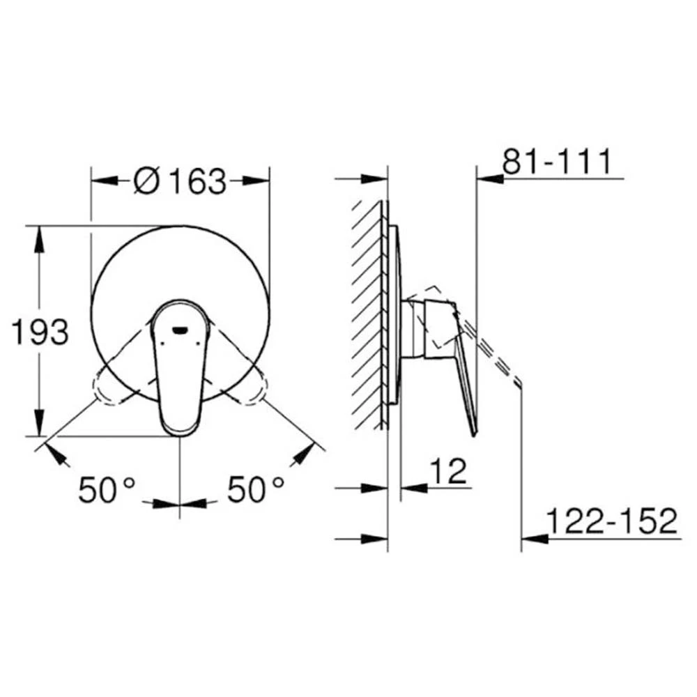 Grohe Eurodisc Cosmopolitan Ankastre Duş Bataryası - 19549002 Hemen Al