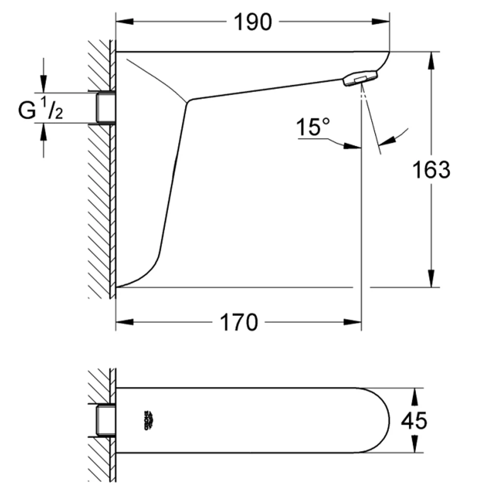 Grohe Euroeco Cosmopolitan E Tek Su Girişli Ankastre Fotoselli Lavabo Bataryası - 36274000 Hemen Al