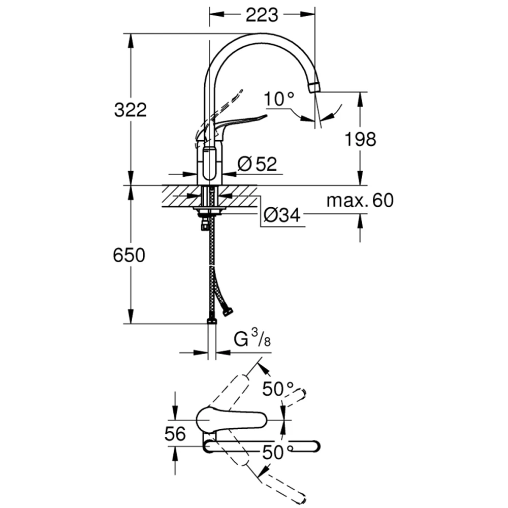 Grohe Euroeco Special Relaunch Tek Kumandalı Eviye Bataryası - 32786000 Hemen Al