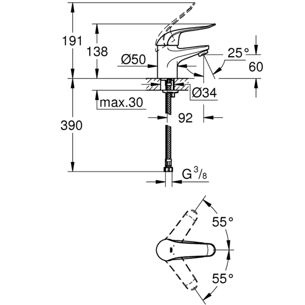 Grohe Euroeco Special Tek Kumandalı Lavabo Bataryası - 32762000 Hemen Al