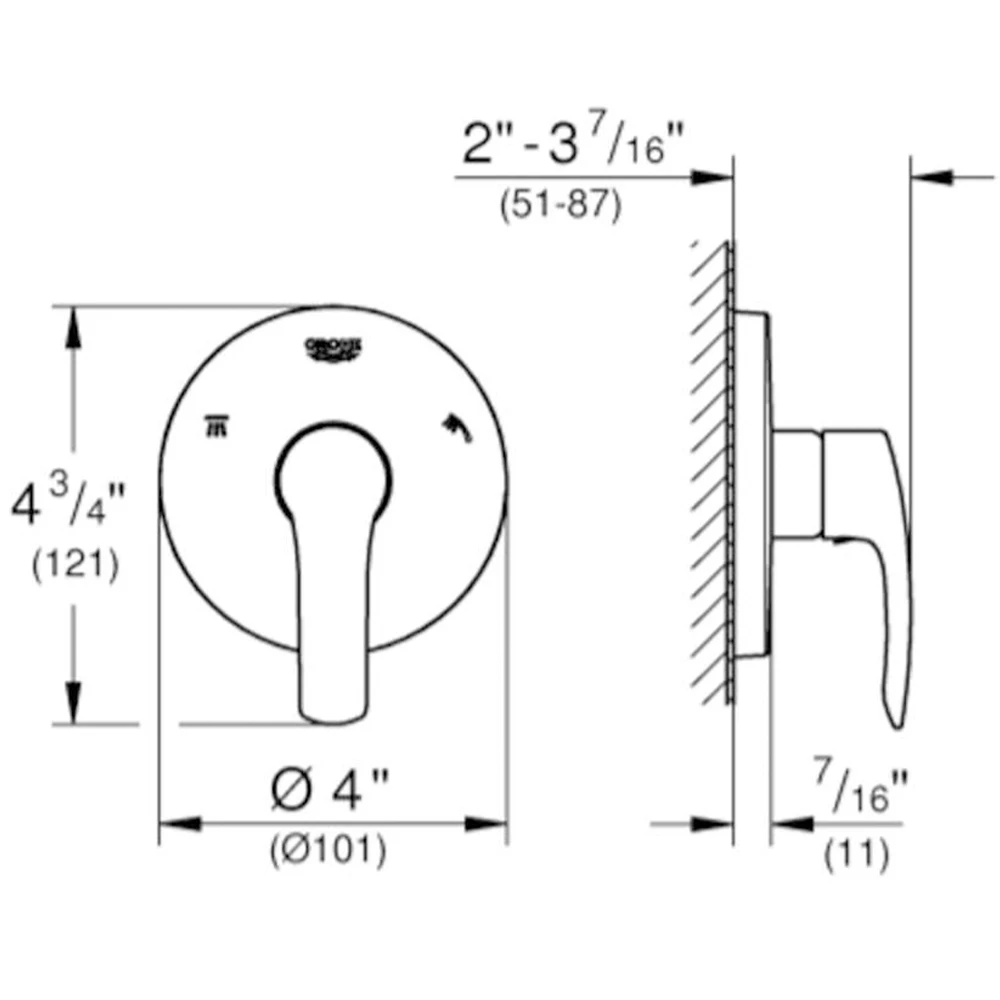 Grohe Eurosmart 2015 Ankastre 5 Yollu Yön Değiştirici (3 çıkışı kontrol eder) - 19972002 Hemen Al