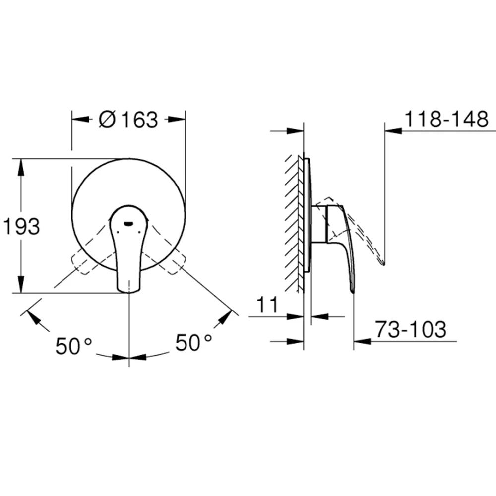 Grohe Eurosmart 2021 Ankastre Duş Bataryası - 19451003 Hemen Al