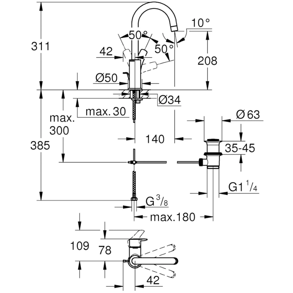 Grohe Eurosmart 2021 Tek Kumandalı Lavabo Bataryası - 23537003 Hemen Al