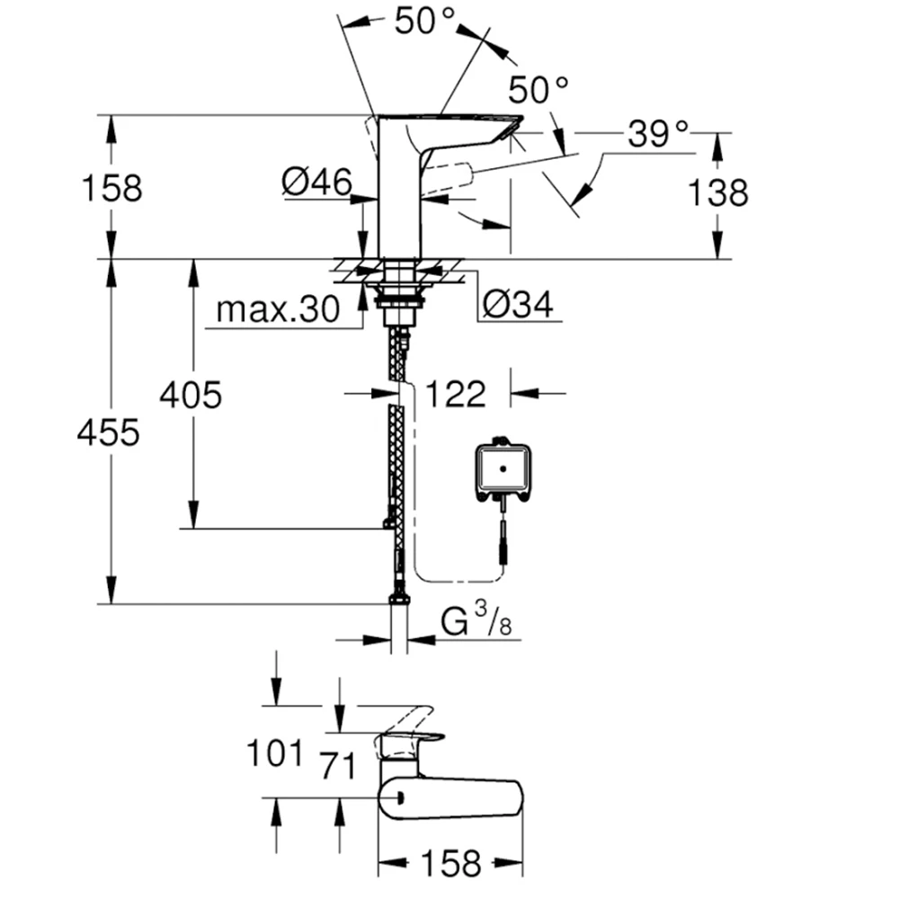 Grohe Eurosmart 2021 Tek Kumandalı Lavabo Bataryası - 23975003 Hemen Al