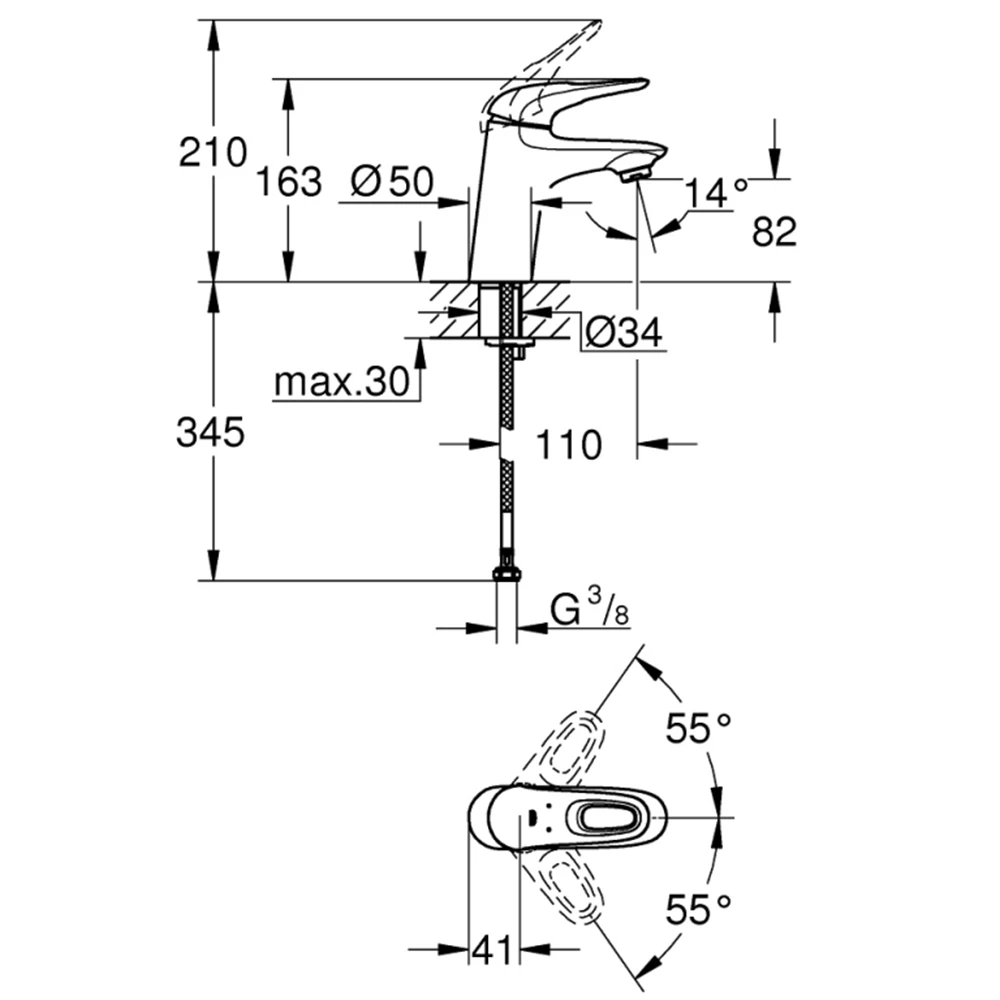 Grohe Eurosmart Tek Kumandalı Lavabo Bataryası - 32468003 Hemen Al