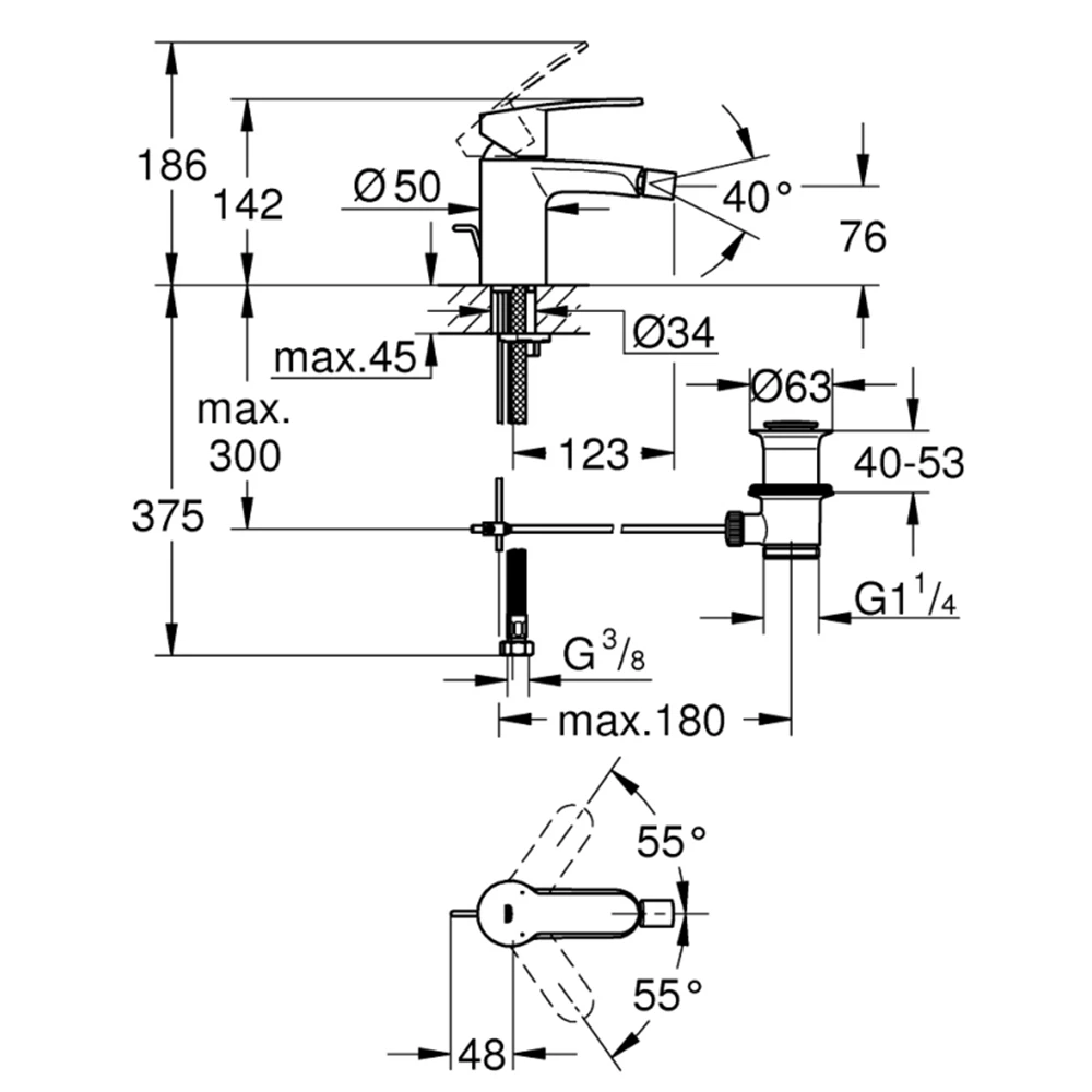 Grohe Eurostyle Cosmopolitan Tek Kumandalı Bide Bataryası - 33565002 Hemen Al