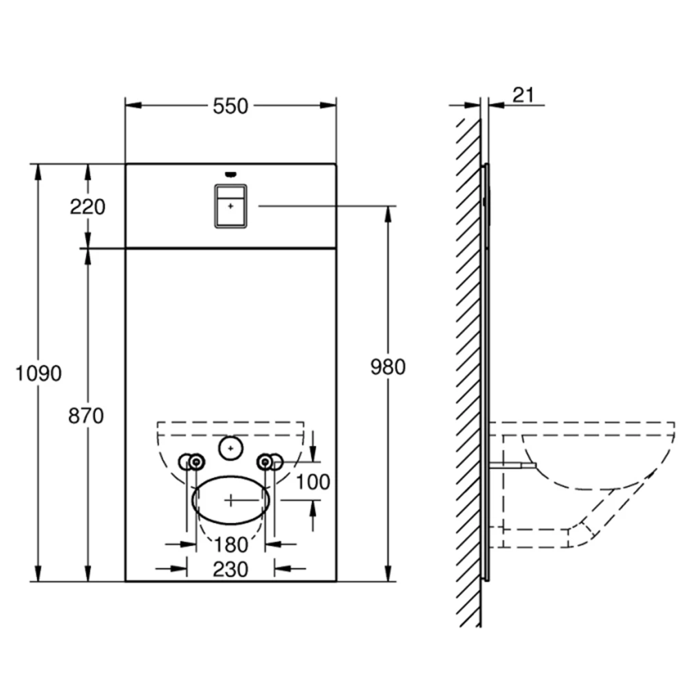 Grohe Gömme Rezervuar Cam Panel - 39374LS0 Hemen Al