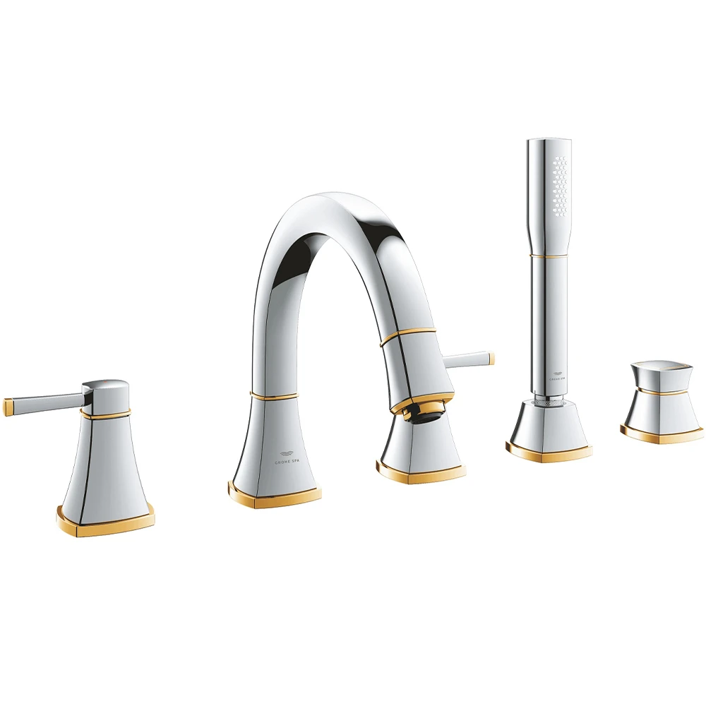 Grohe Grandera 5 Delikli Bronz-Altın Küvet Bataryası - 29415IG0 Hemen Al