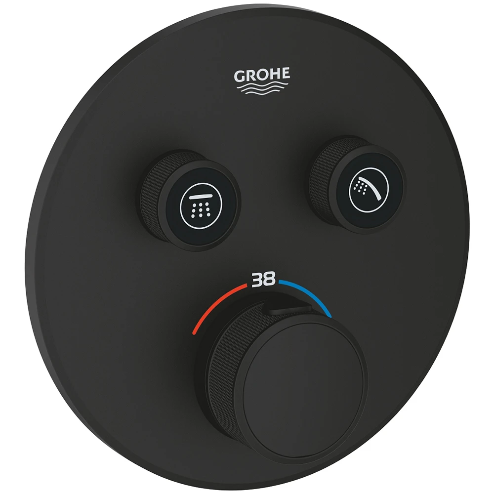 Grohe Grohtherm SmartControl Çift Valfli Akış Kontrollü Siyah Ankastre Termostatik Duş Bataryası - 29507KF0 Hemen Al