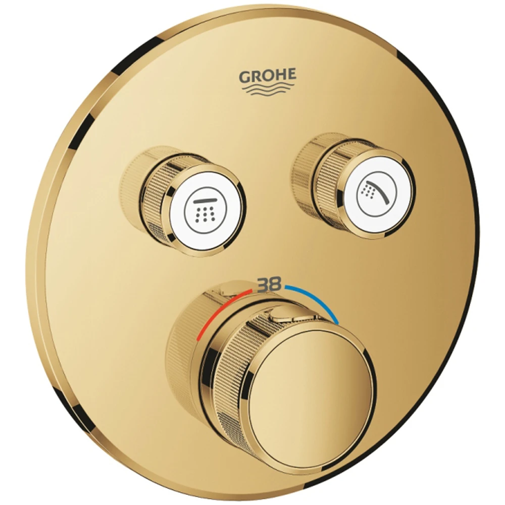 Grohe Grohtherm SmartControl Çift Valfli Akış Kontrollü Bronz Ankastre Termostatik Duş Bataryası - 29119GL0 Hemen Al