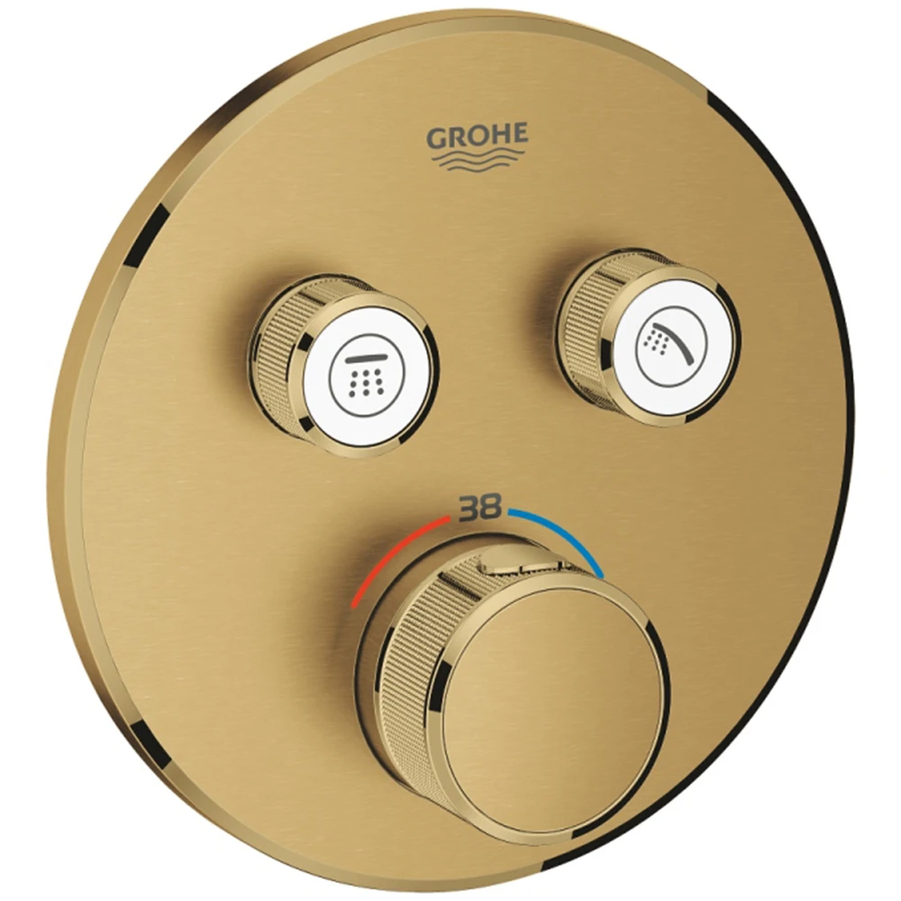 Grohe Grohtherm SmartControl Çift Valfli Akış Kontrollü Bronz Ankastre Termostatik Duş Bataryası - 29119GN0 Hemen Al