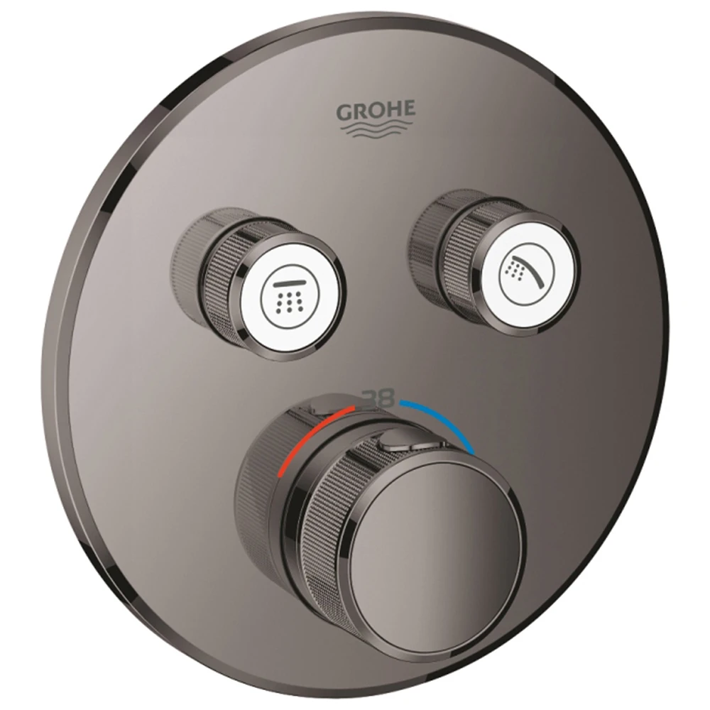 Grohe Grohtherm SmartControl Çift Valfli Akış Kontrollü Nikel Ankastre Termostatik Duş Bataryası - 29119AL0 Hemen Al