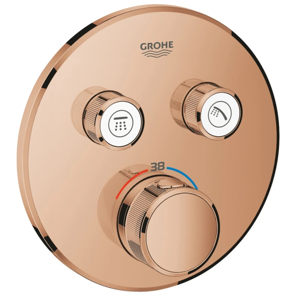 Grohe Grohtherm SmartControl Çift Valfli Akış Kontrollü Rose Gold Ankastre Termostatik Duş Bataryası - 29119DA0 Hemen Al