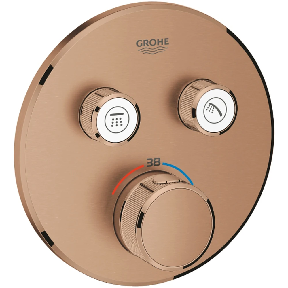 Grohe Grohtherm SmartControl Çift Valfli Akış Kontrollü Rose Gold Ankastre Termostatik Duş Bataryası - 29119DL0 Hemen Al