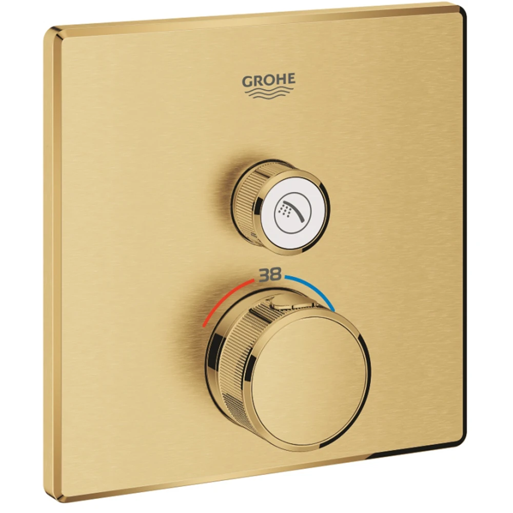 Grohe Grohtherm SmartControl Tek Valfli Akış Kontrollü Bronz Ankastre Termostatik Duş Bataryası - 29123GN0 Hemen Al