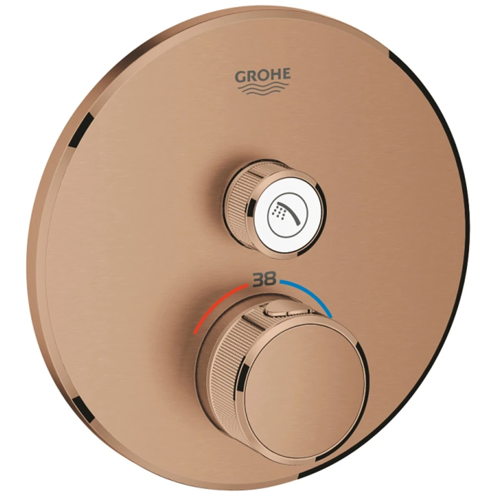 Grohe Grohtherm SmartControl Tek Valfli Akış Kontrollü Rose Gold Ankastre Termostatik Duş Bataryası - 29118DL0 Hemen Al