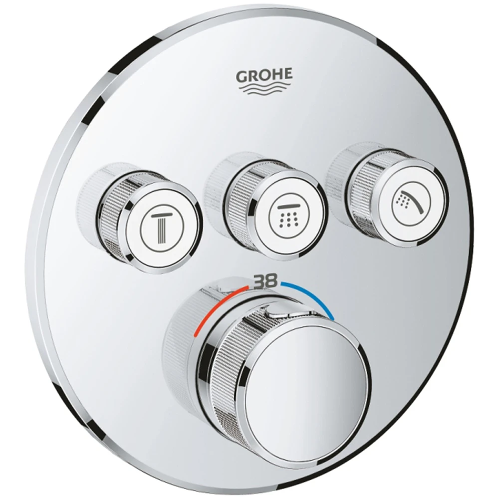 Grohe Grohtherm SmartControl Üç Valfli Akış Kontrollü Ankastre Termostatik Duş Bataryası - 29121000 Hemen Al