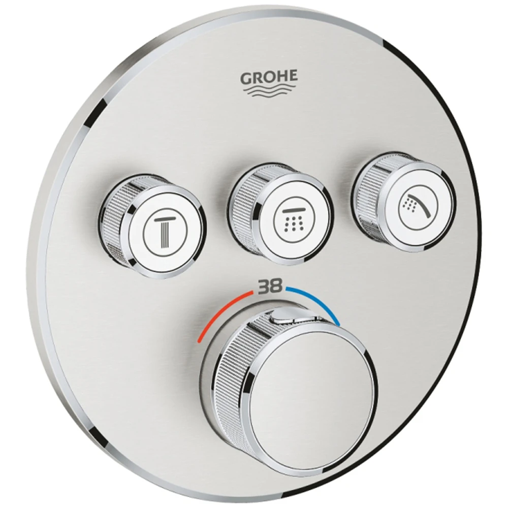 Grohe Grohtherm SmartControl Üç Valfli Akış Kontrollü Ankastre Termostatik Duş Bataryası - 29121DC0 Hemen Al