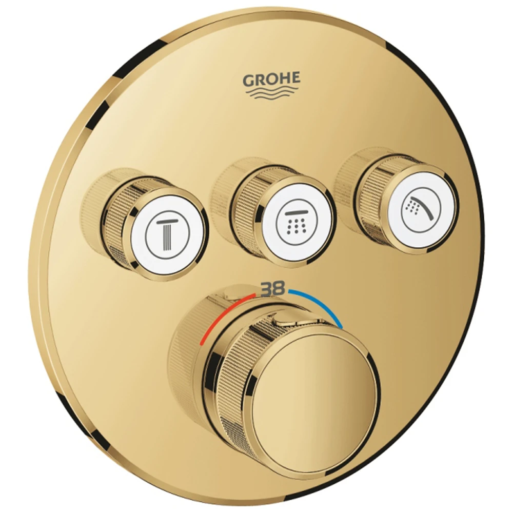 Grohe Grohtherm SmartControl Üç Valfli Akış Kontrollü Bronz Ankastre Termostatik Duş Bataryası - 29121GL0 Hemen Al