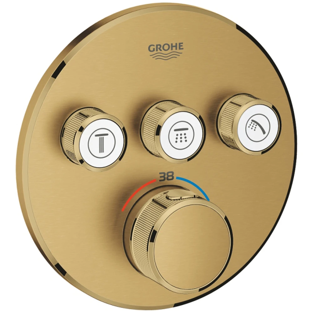 Grohe Grohtherm SmartControl Üç Valfli Akış Kontrollü Bronz Ankastre Termostatik Duş Bataryası - 29121GN0 Hemen Al