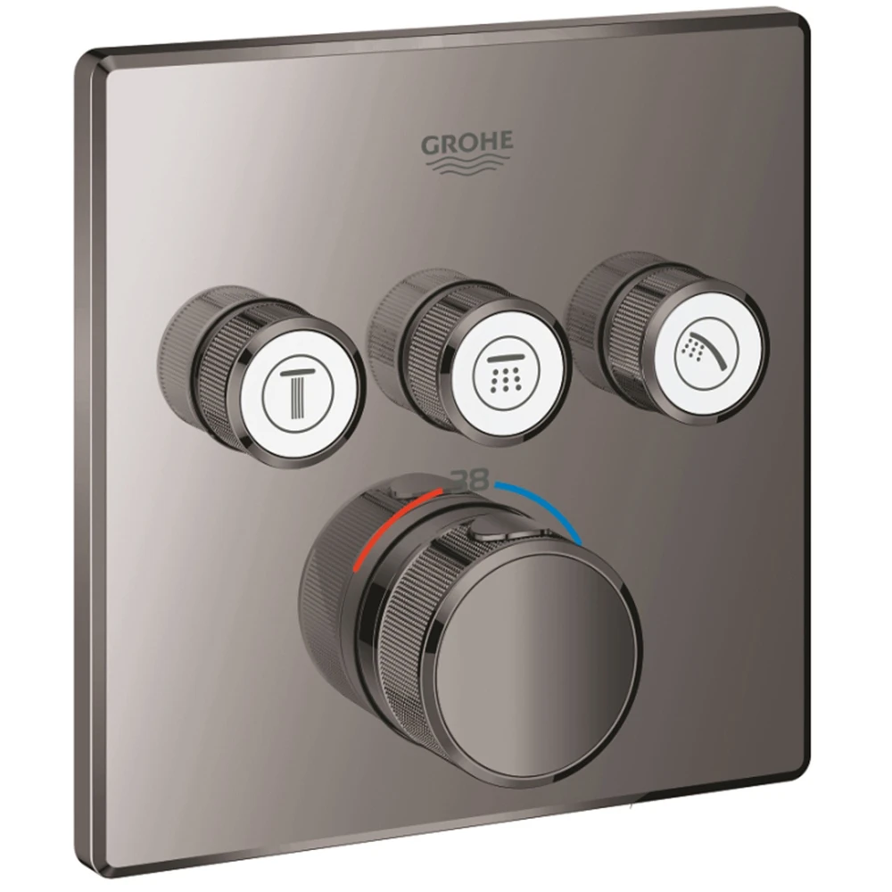 Grohe Grohtherm SmartControl Üç valfli Akış Kontrollü Nikel Ankastre Termostatik Duş Bataryası - 29126A00 Hemen Al