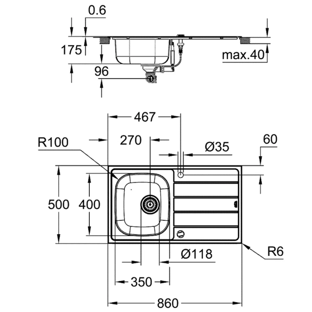 Grohe K500 Stainless Steel Damlalıklı Paslanmaz Çelik Eviye - 31564SD1 Hemen Al