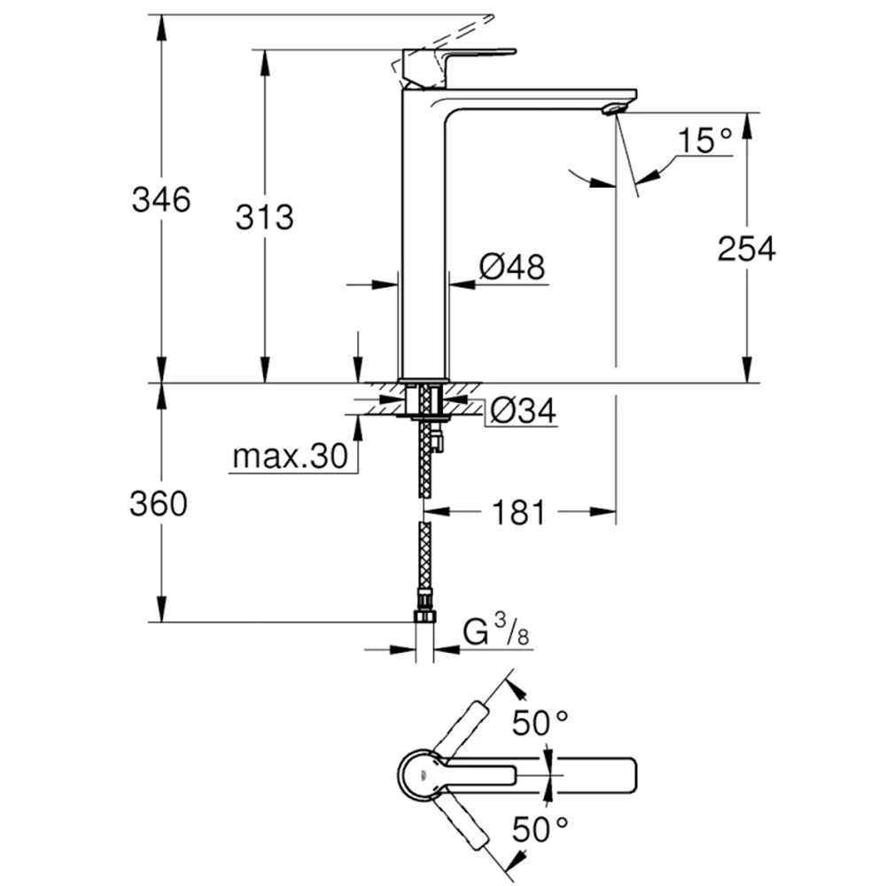 Grohe Lineare New Tek Kumandalı Lavabo Bataryası - 23405DC1 Hemen Al