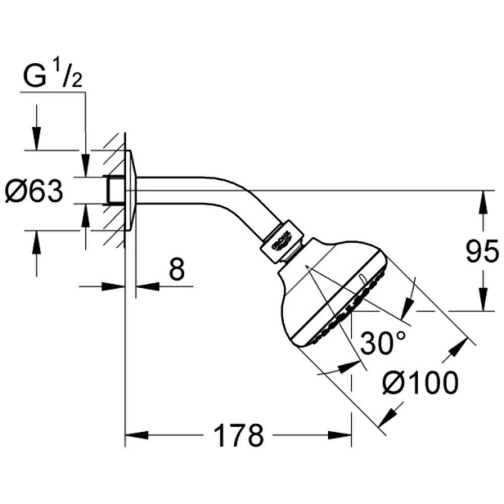 Grohe New Tempesta Classic Tepe Duşu Seti 3 Akışlı - 26088001 Hemen Al