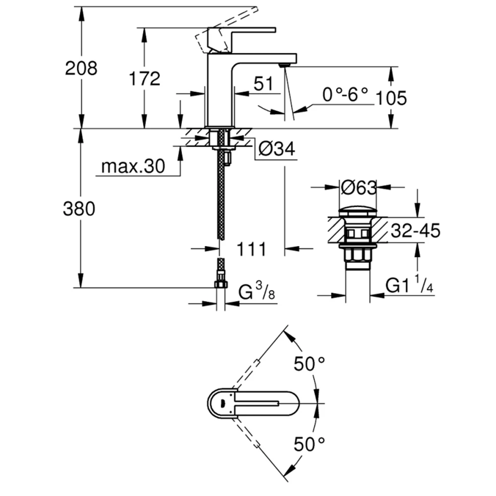 Grohe Plus 2019 Tek Kumandalı Lavabo Bataryası - 33163003 Hemen Al