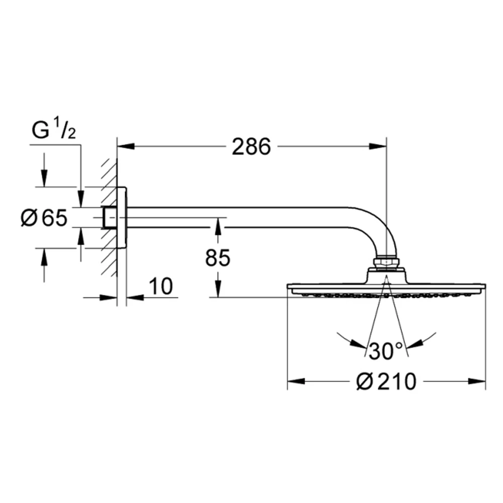 Grohe Rainshower Cosmopolitan Metal Tek Akışlı Tepe Duşu Seti - 26052000 Hemen Al