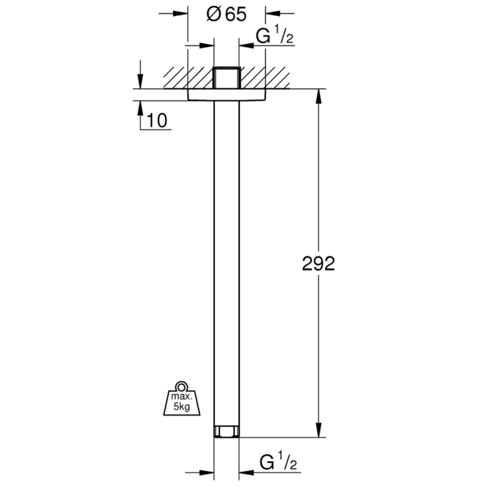 Grohe Rainshower Neutral Duş Başlığı Dirseği - 28497000 Hemen Al