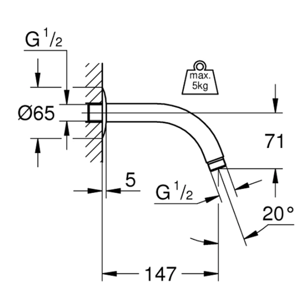 Grohe Relexa Duş Kolu - 28541000 Hemen Al