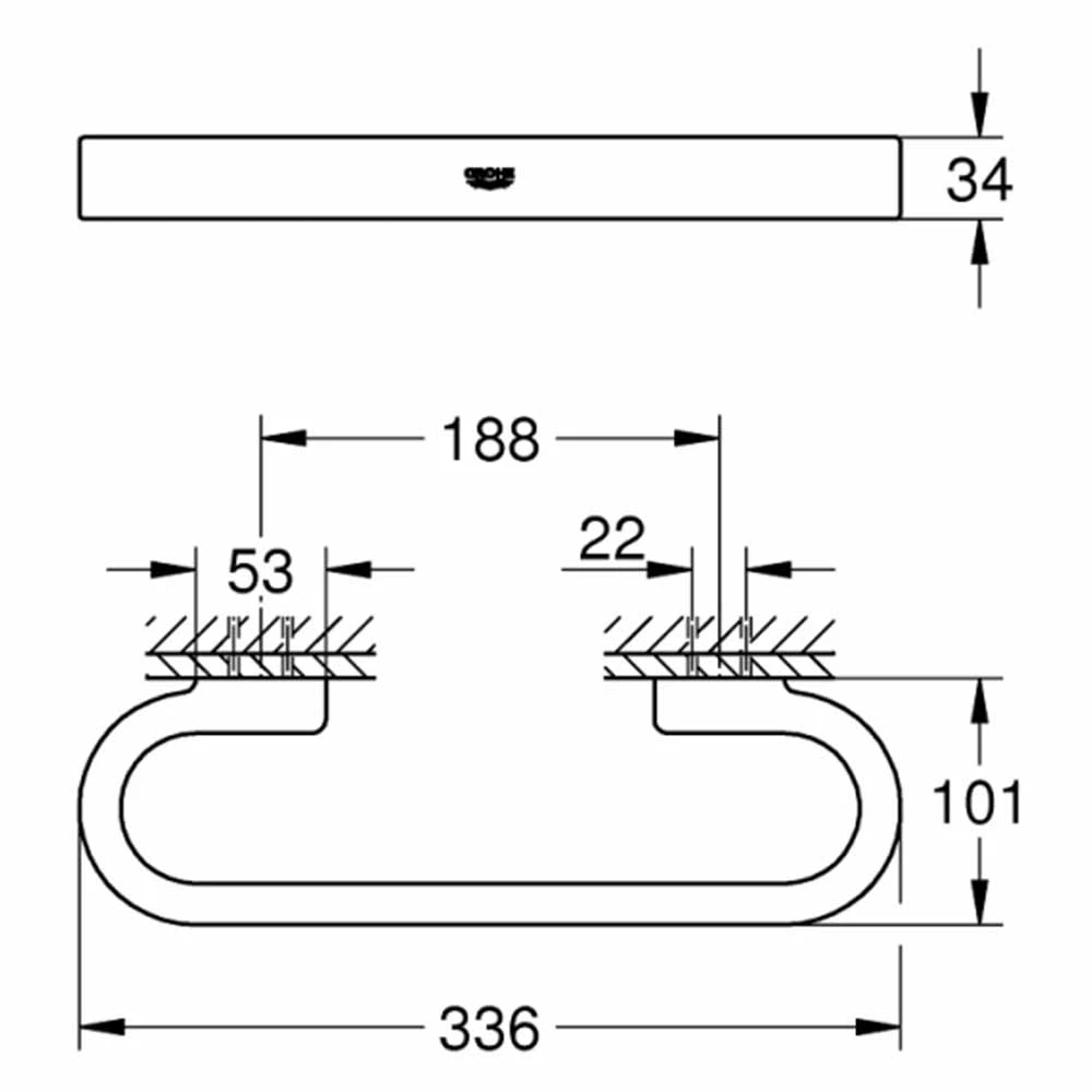 Grohe Selection Nikel Banyo Tutamağı - 41064A00 Hemen Al