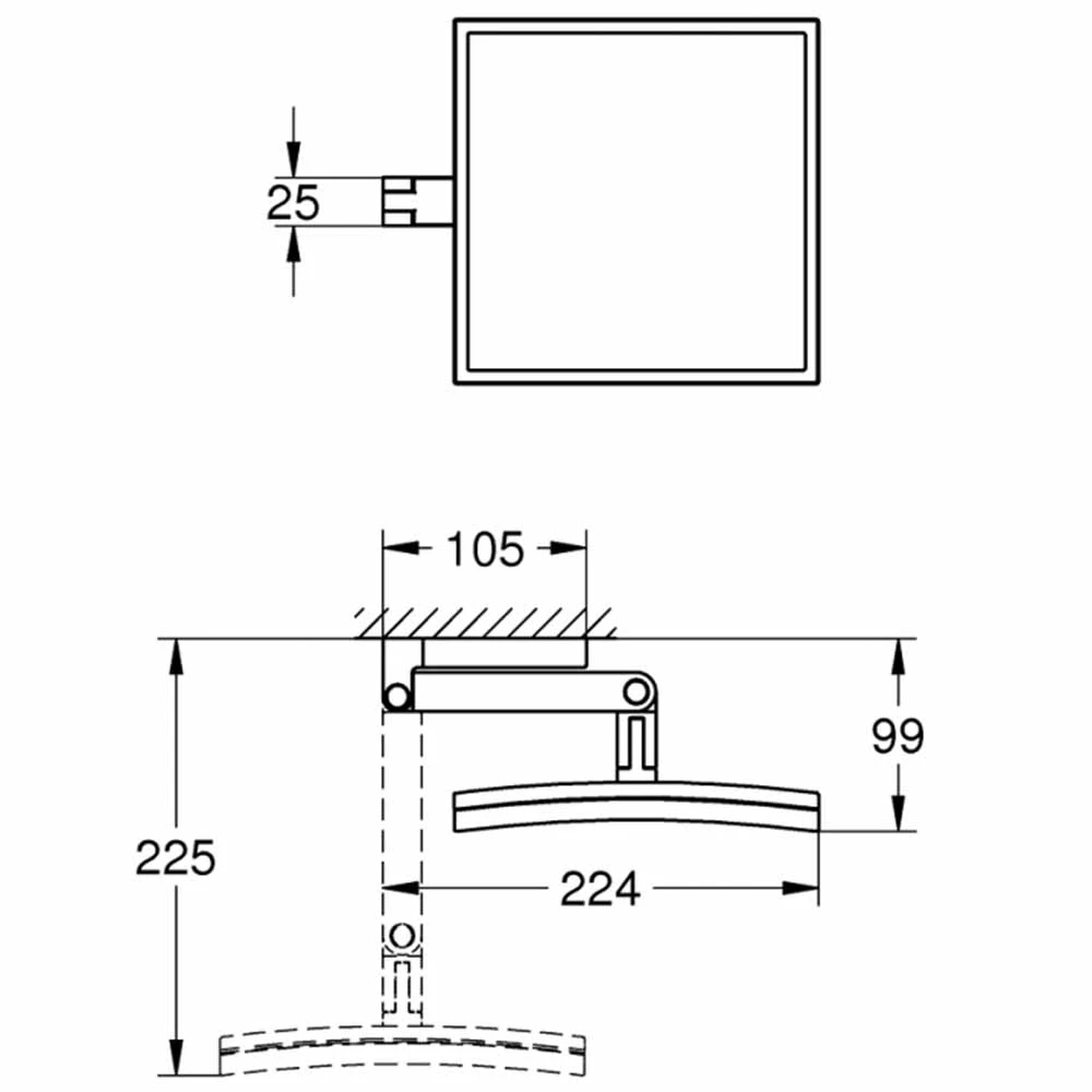 Grohe Selection Cube Makyaj Aynası - 40808000 Hemen Al