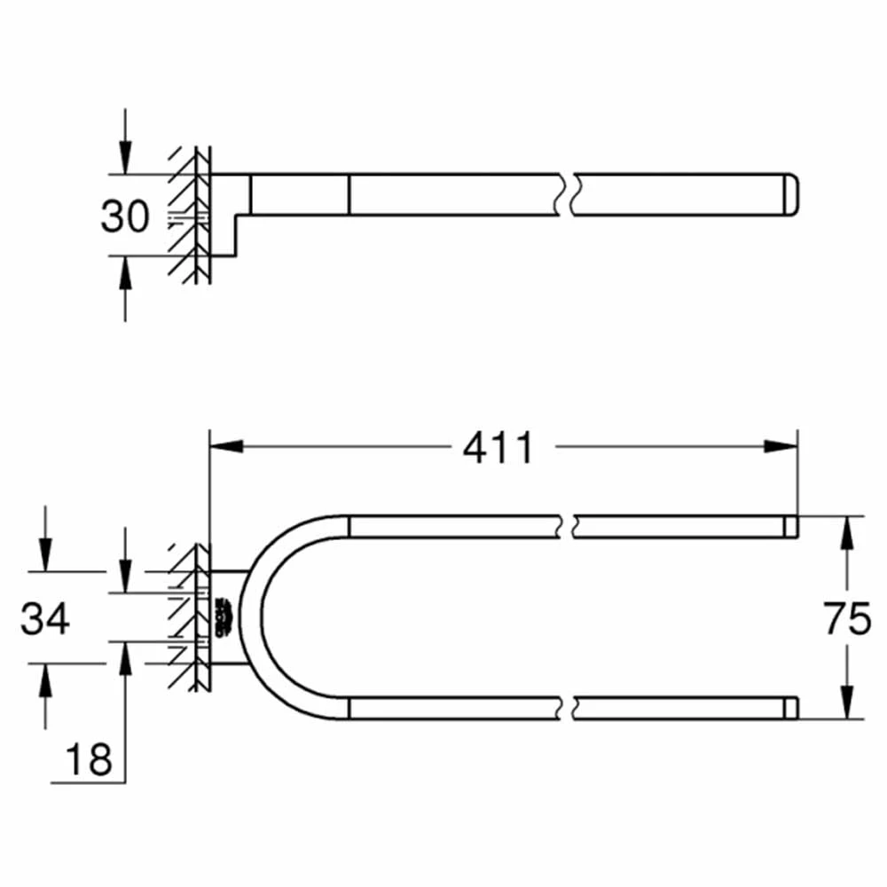 Grohe Selection Sabit Havlu Tutacağı - 41059DC0 Hemen Al