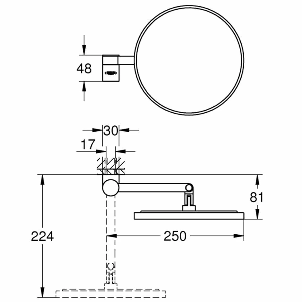 Grohe Selection Makyaj Aynası - 41077000 Hemen Al