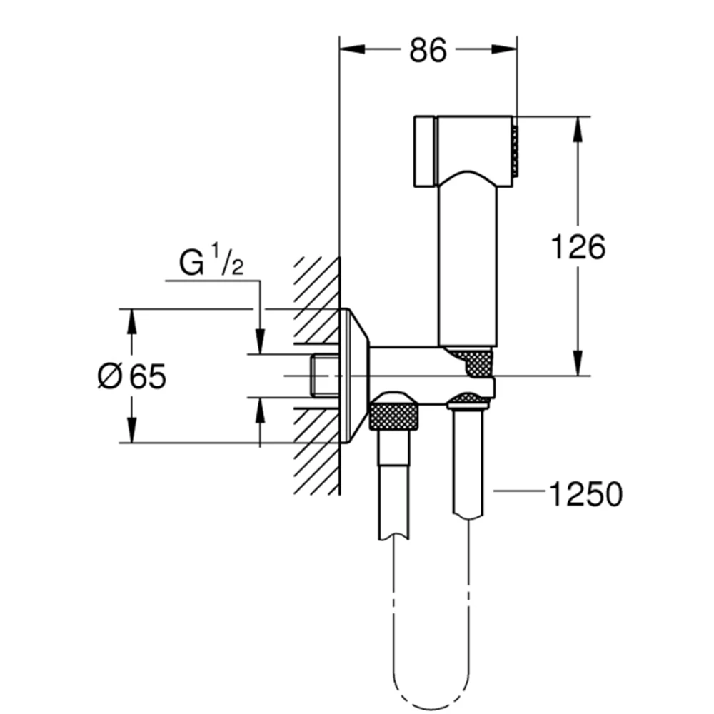 Grohe Sena Trigger Spray Duvardan Askılı Set 1 Akışlı Ara Musluk İle Birlikte - 26332000 Hemen Al