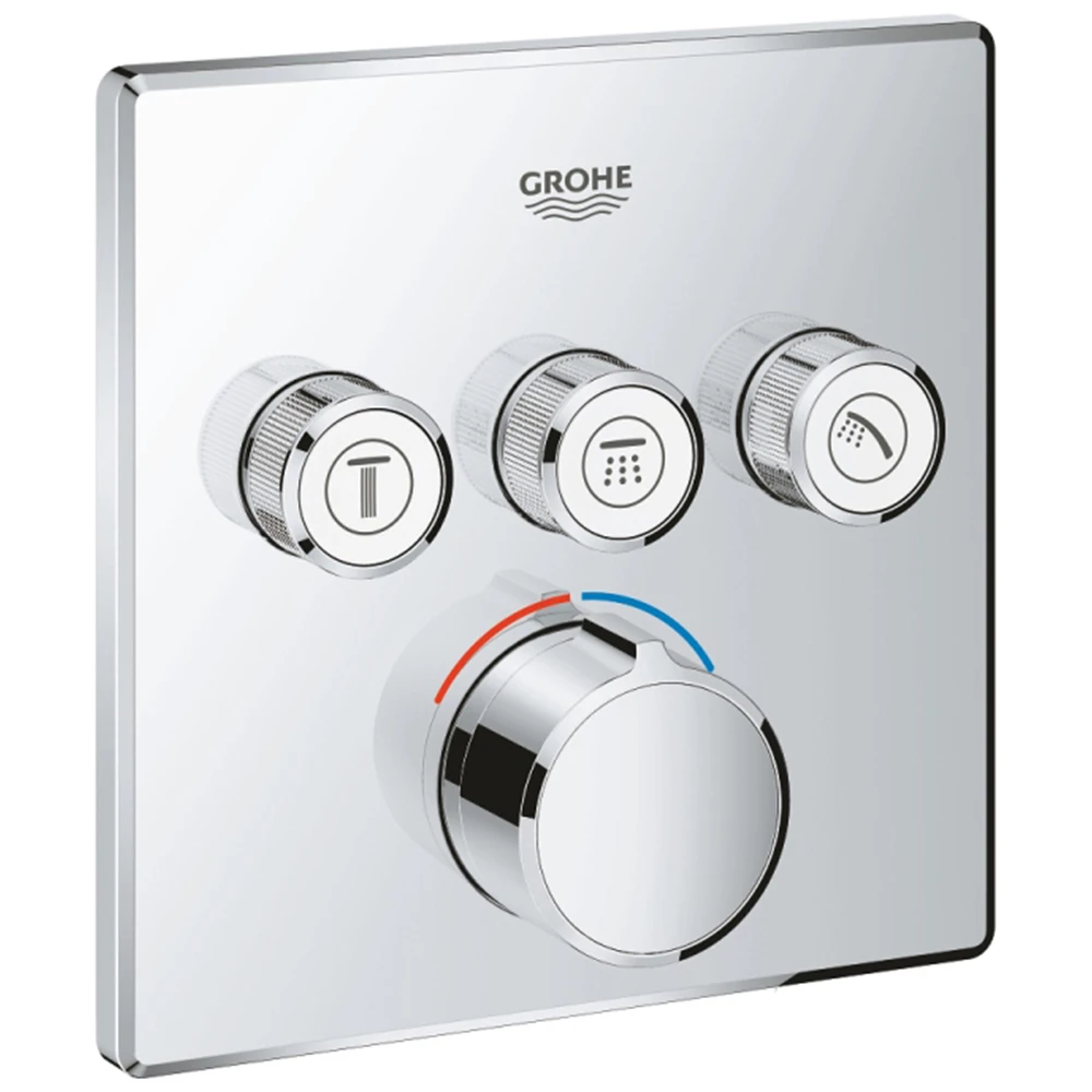 Grohe SmartControl Mixer 3 Valfli Akış Kontrollü Ankastre Duş Bataryası - 29149000 Hemen Al