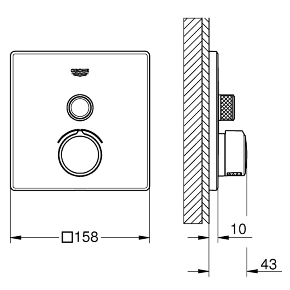 Grohe SmartControl Mixer Tek Valfli Akış Kontrollü Ankastre Duş Bataryası - 29147000 Hemen Al