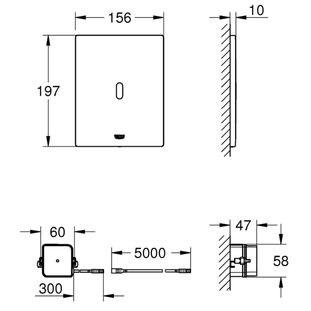 Grohe Tectron Bau E Fotoselli Kumanda Paneli - 39881SH0 Hemen Al