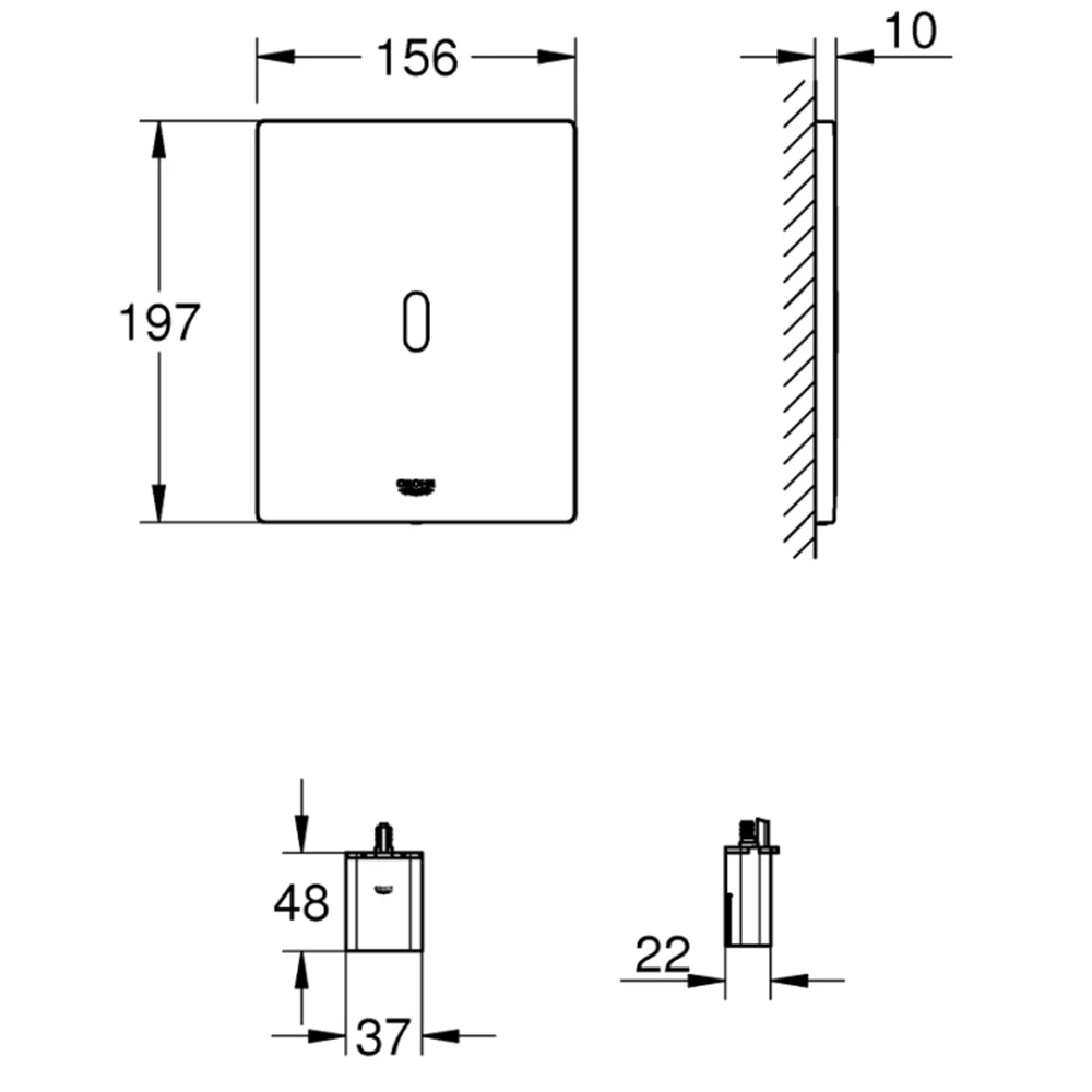 Grohe Tectron Bau E Fotoselli Siyah Kumanda Paneli - 39882KF0 Hemen Al