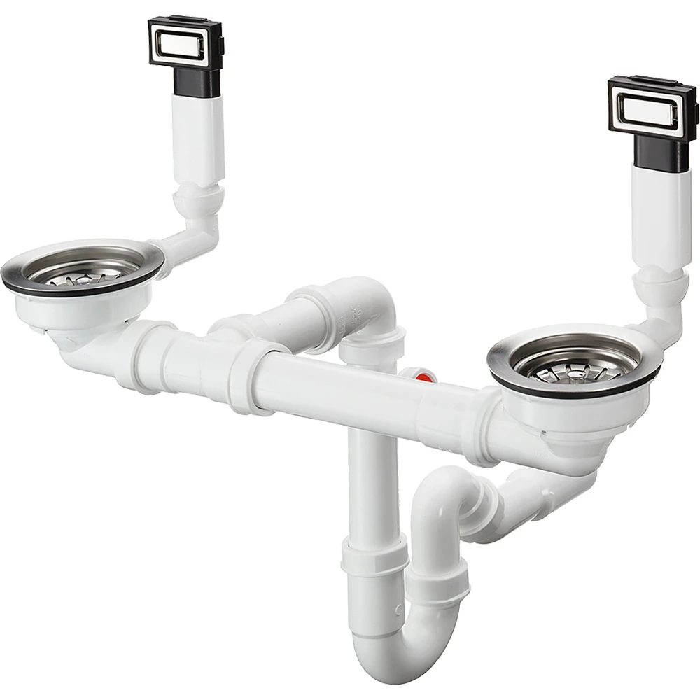 Hansgrohe D15-10 Çift Hazneli Eviye İçin Manuel Gider ve Taşma Seti - 43922800