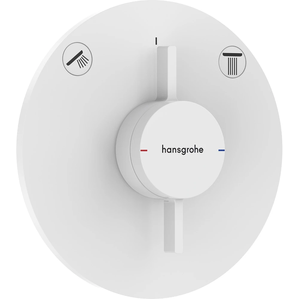 Hansgrohe DuoTurn S 2 Çıkış İçin Satin Beyaz Ankastre Banyo Bataryası 75418700