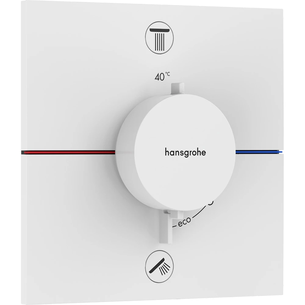 Hansgrohe ShowerSelect Comfort E Satin Beyaz Ankastre Termostatik Banyo Bataryası 15578700