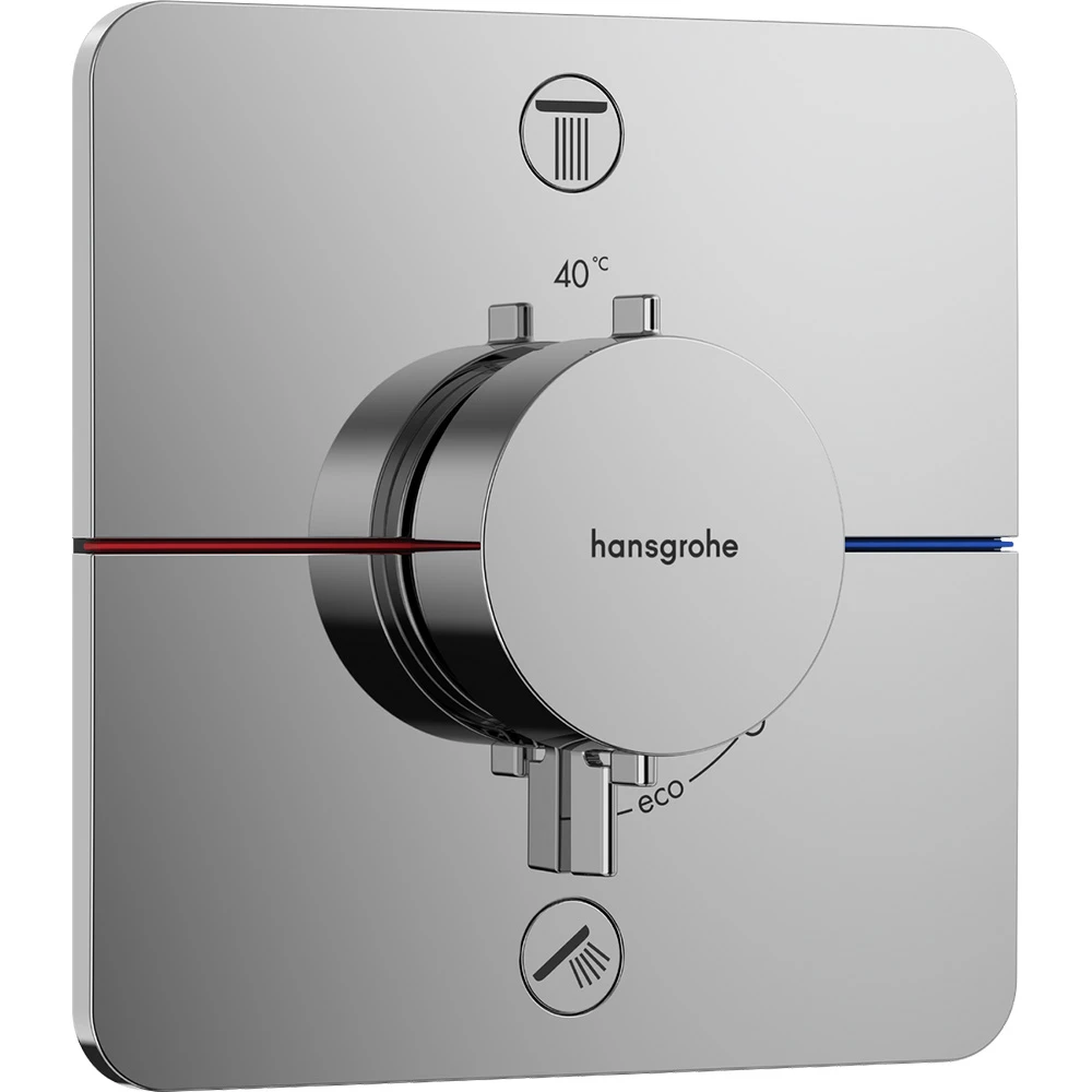 Hansgrohe ShowerSelect Comfort Q 2 Çıkış İçin Ankastre Termostatik Banyo Bataryası 15583000 Hemen Al
