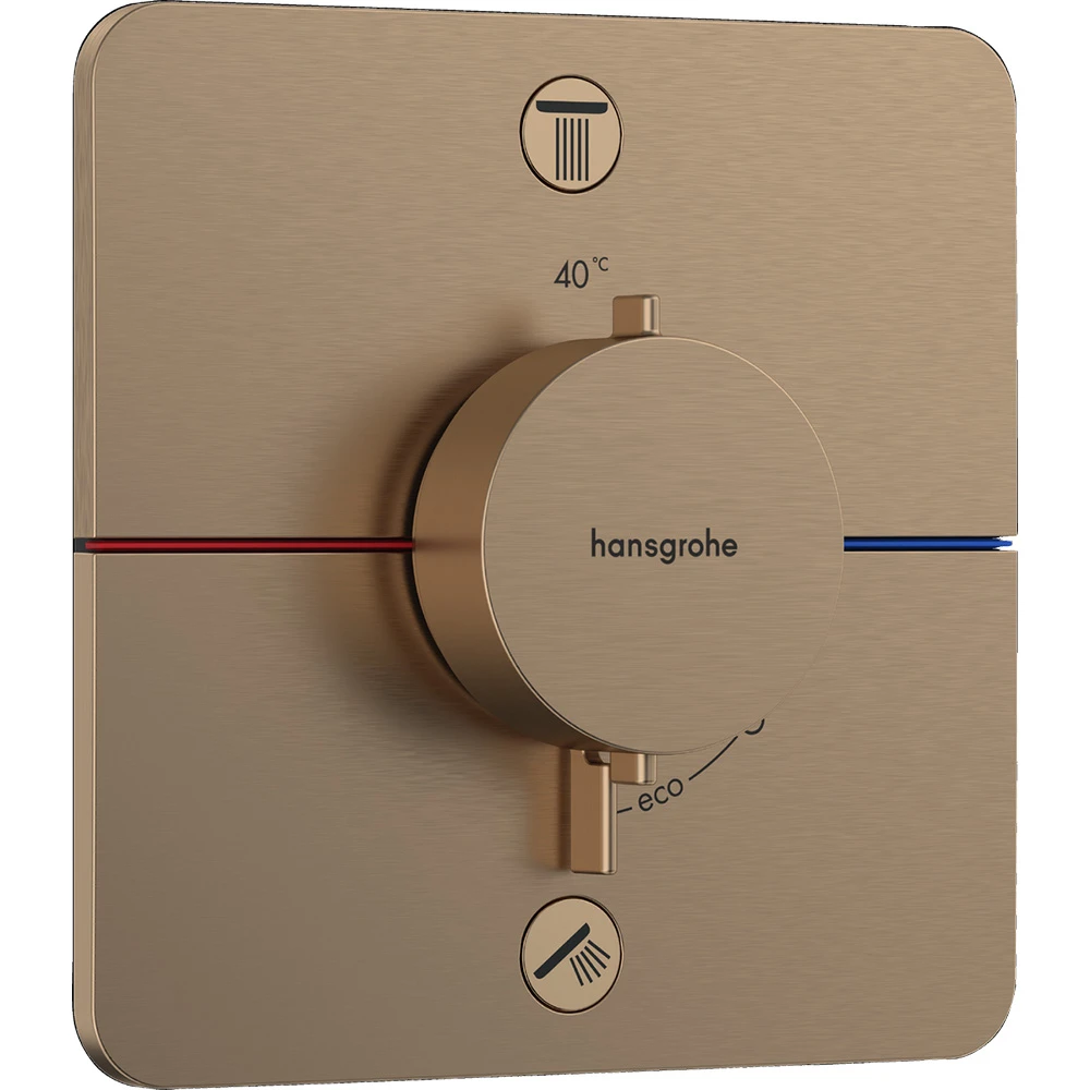 Hansgrohe ShowerSelect Comfort Q Mat Bronz 2 Çıkış İçin Ankastre Termostatik Banyo Bataryası 15583140