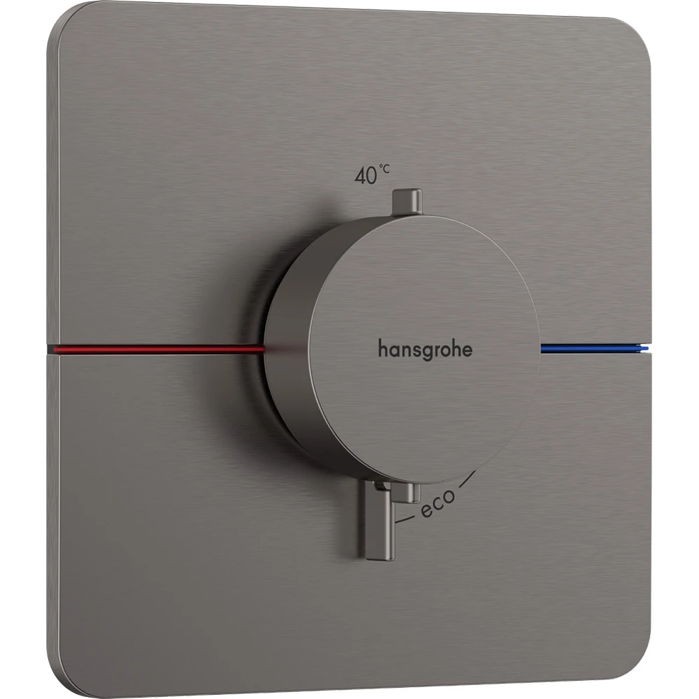 Hansgrohe ShowerSelect Comfort Q Mat Siyah Krom Ankastre Termostatik Banyo Bataryası 15588340
