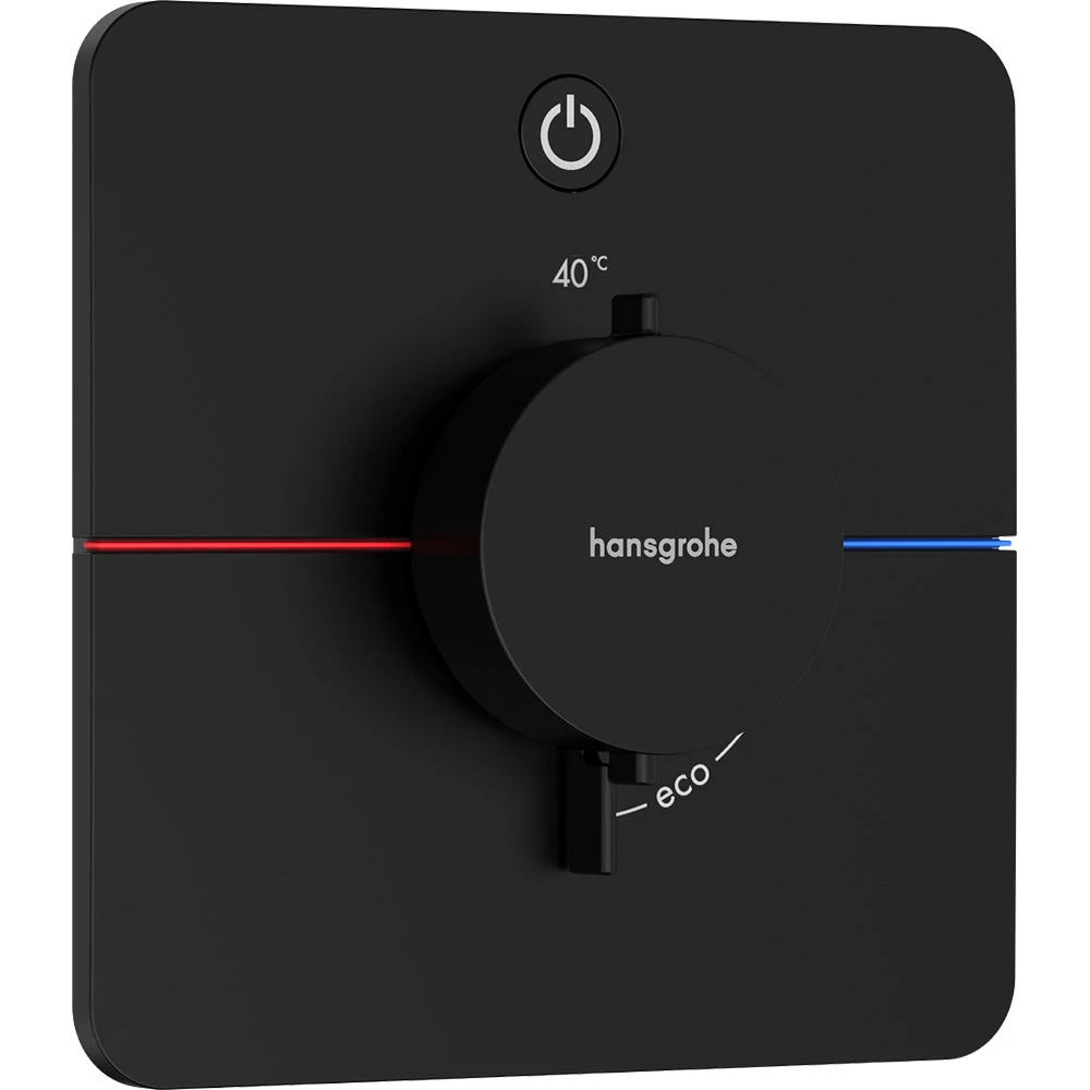 Hansgrohe ShowerSelect Comfort Q Satin Siyah 1 Çıkış İçin Ankastre Termostatik Banyo Bataryası 15581670