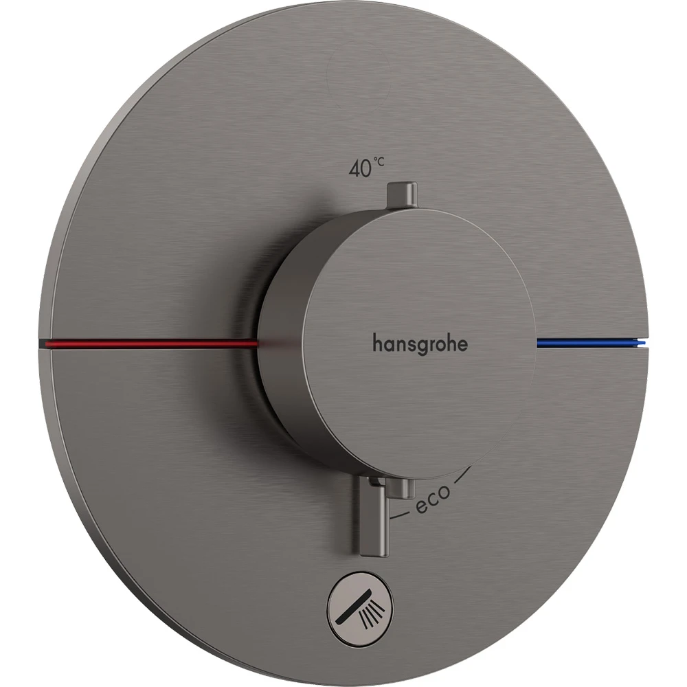 Hansgrohe ShowerSelect Comfort S Mat Siyah Krom 1 Çıkış ve İlave Çıkış İçin Ankastre Termostatik Banyo Bataryası 15562340