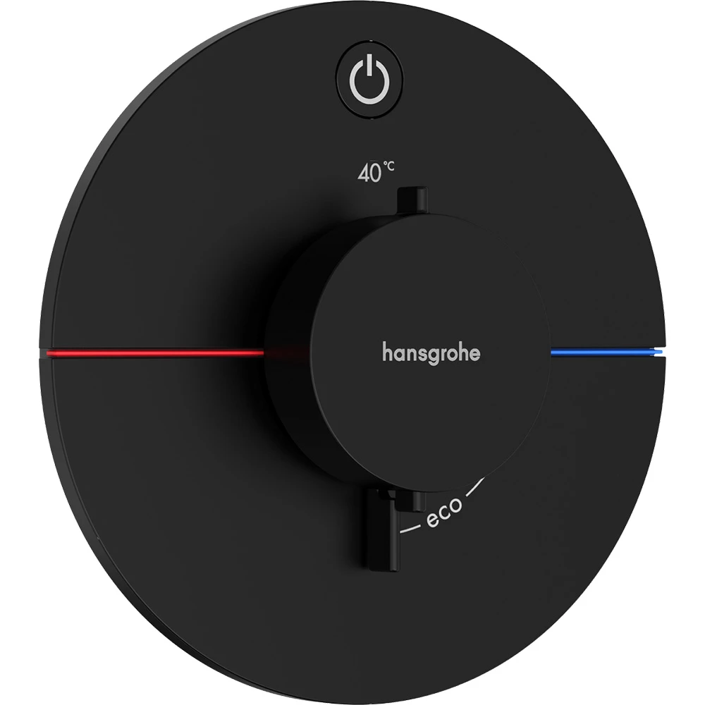 Hansgrohe ShowerSelect Comfort S Satin Siyah 1 Çıkış İçin Ankastre Termostatik Banyo Bataryası 15553670